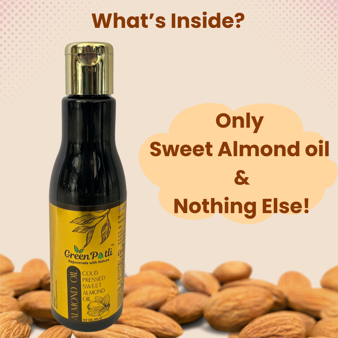GREEN POTLI Pure Cold Pressed Sweet Almond Oil