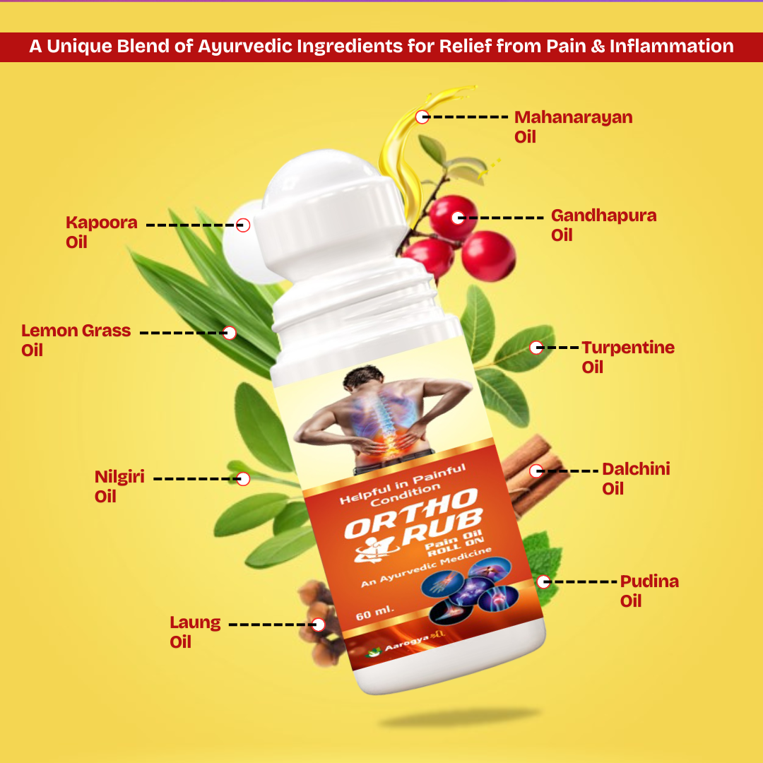Aarogyasree Ortho Rub Roll On | Pain Relief Oil | Ayurvedic oil