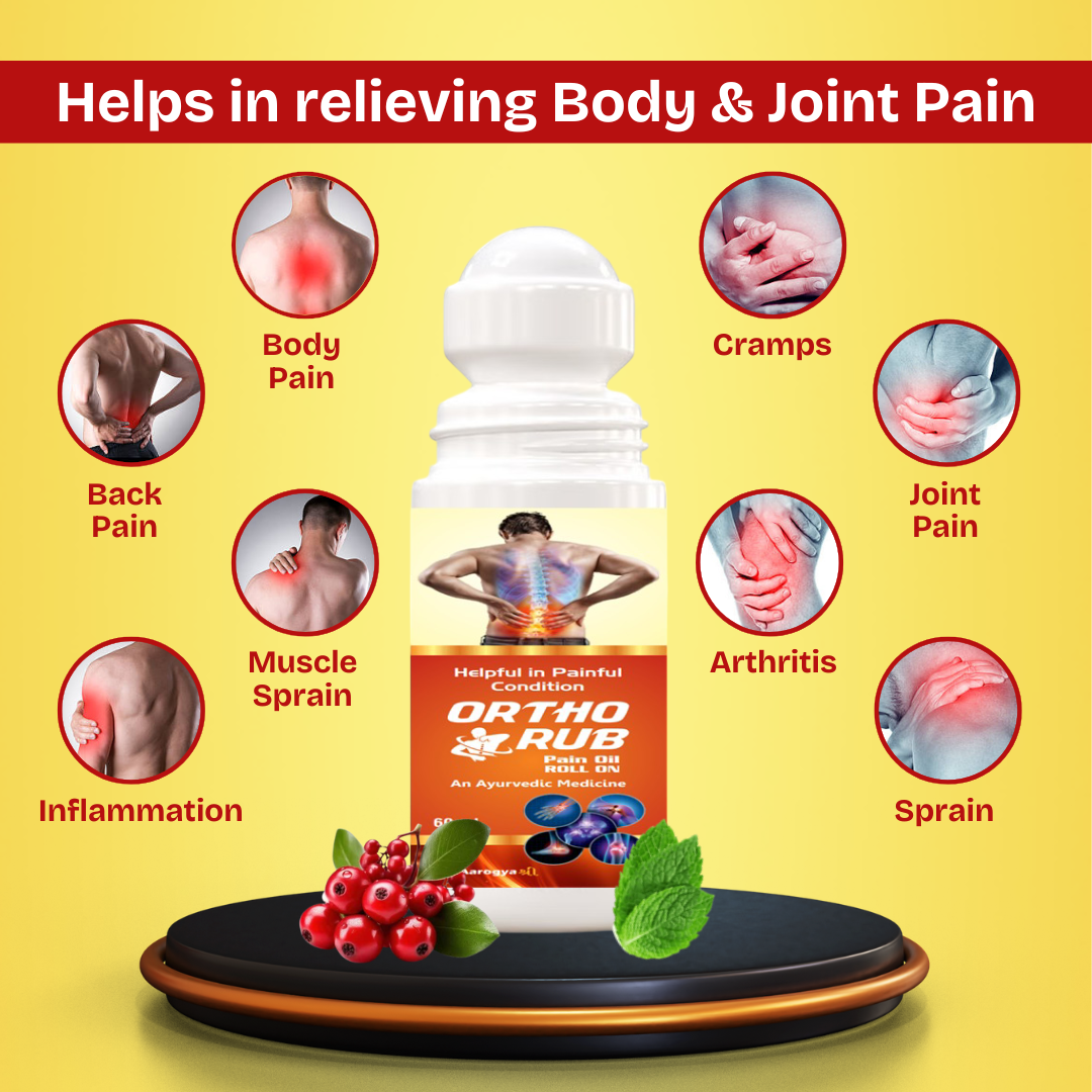 Aarogyasree Ortho Rub Roll On | Pain Relief Oil | Ayurvedic oil