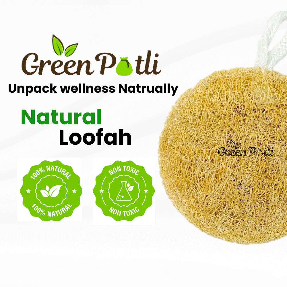 Natural Loofah(Pack of 2) | 100% Plant based | Eco-friendly | Circular shape