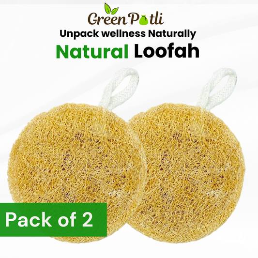 Natural Loofah(Pack of 2) | 100% Plant based | Eco-friendly | Circular shape