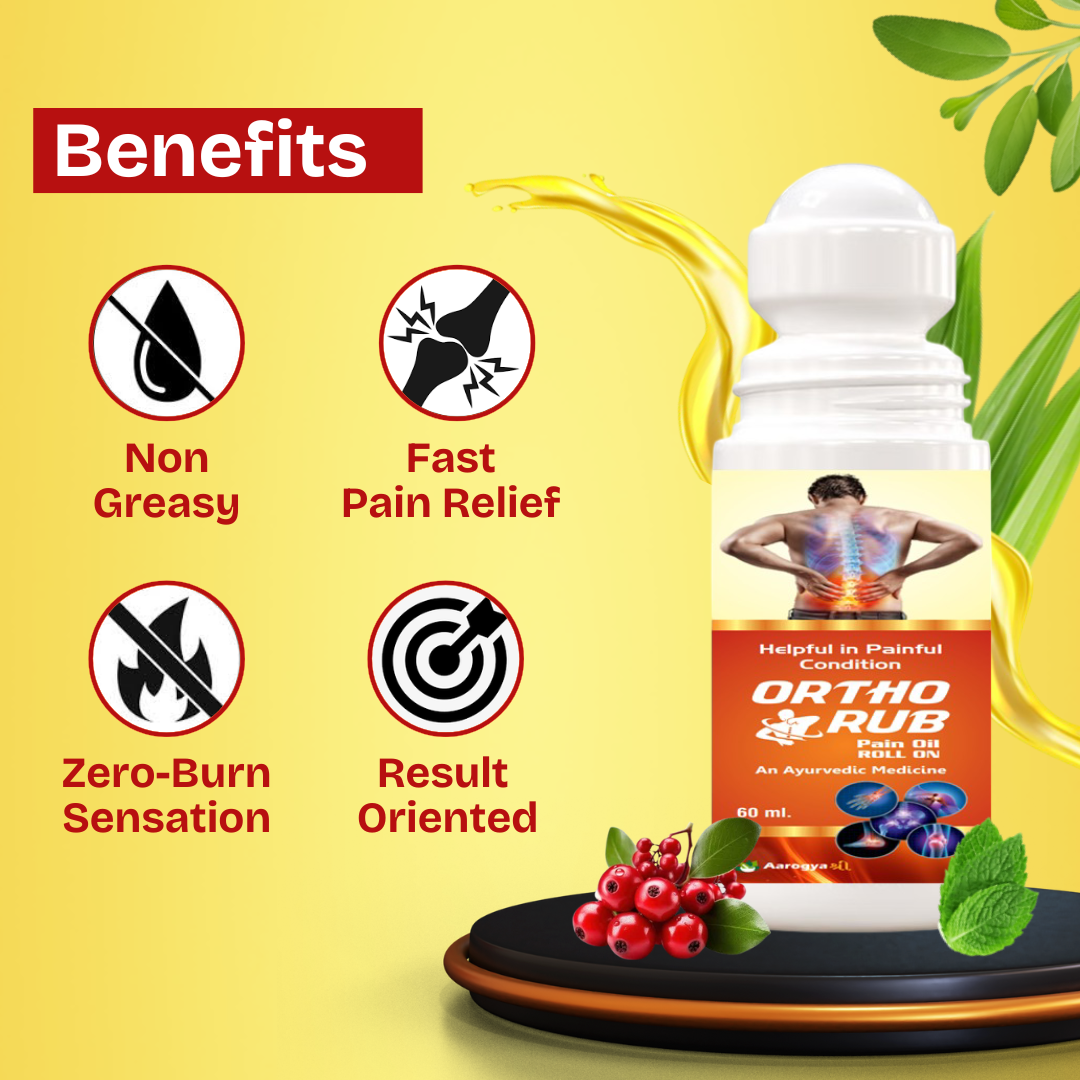 Aarogyasree Ortho Rub Roll On | Pain Relief Oil | Ayurvedic oil